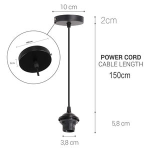 Factory Direct E27 Ensemble <span class=keywords><strong>de</strong></span> cordons <span class=keywords><strong>de</strong></span> <span class=keywords><strong>suspension</strong></span> 1.5M avec <span class=keywords><strong>plaque</strong></span> <span class=keywords><strong>de</strong></span> plafond <span class=keywords><strong>de</strong></span> 10cm, Kit <span class=keywords><strong>de</strong></span> <span class=keywords><strong>suspension</strong></span> <span class=keywords><strong>de</strong></span> support <span class=keywords><strong>de</strong></span> lampe suspendue vintage à 1 anneau - Product Image 6