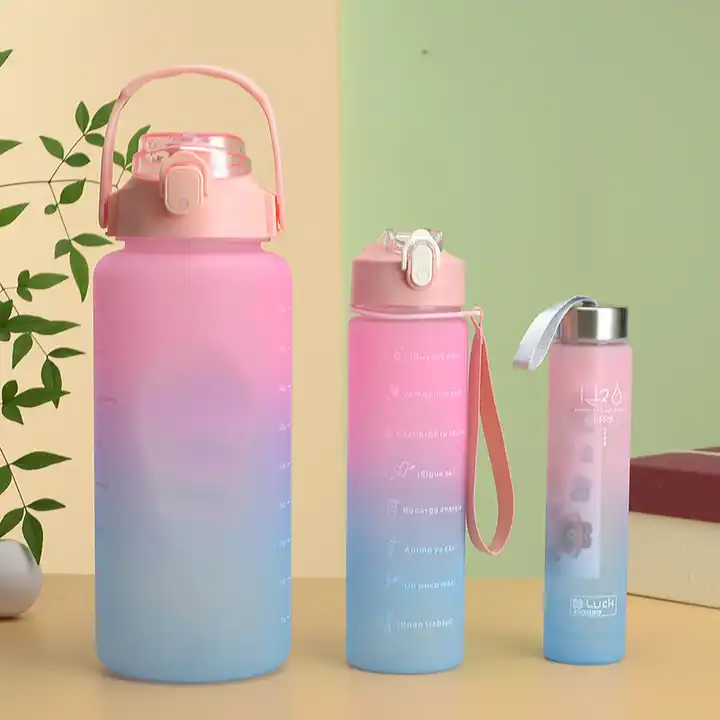 Wholesale Ready To Stock Water Bottle Gradient Color With Motivational Time  Marker Fitness Sports Water Bottles Large Capacity One Gallon From  m.