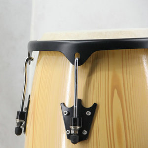 Bộ trống Congas gỗ, nhạc cụ Latin/ Bộ trống Congas da bò thật kèm giá đỡ - Product Image 3