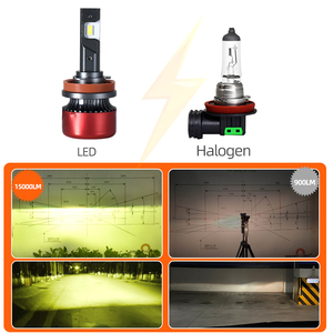 OEM Faro Focos Led Lampadas Faros Système d'éclairage automatique 15000Lm Turboes Led H7 Phares Moteur <span class=keywords><strong>de</strong></span> lampe pour phares à LED halogènes - Product Image 5
