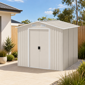 Heavy Duty <b>Lockable</b> Metal <b>Storage</b> Shed Weatherproof Corrosion Resistant Patio Utility Garden With Easy Assembly Design - Product Image 1