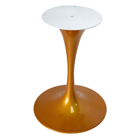 Tulipe Table Base Or En Acier Inoxydable Hôtel Projet Meubles En Métal En Acier Table Pied Stand Usine Vente Directe pour Manger