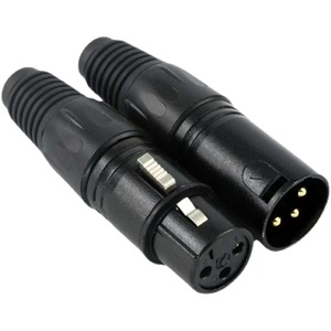 Connecteur XLR pour microphone 3 broches, mâle/femelle, <span class=keywords><strong>prise</strong></span> jack, boîtier ABS, contact en cuivre, 5A, connexion audio - Product Image 3