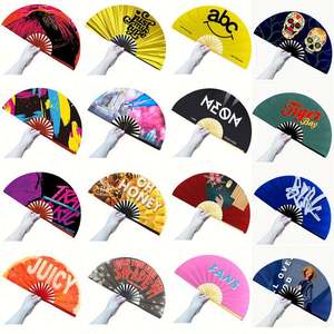 Éventails à claquer personnalisés pour la promotion, grands, vierges pour sublimation, pour la danse en ligne, vente en gros - Product Image 3