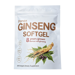 Capsules molles de ginseng OEM, ginseng rouge Panax de <span class=keywords><strong>8</strong></span> ans, capsules molles, énergie naturelle, soutien immunitaire, complément alimentaire, 300 capsules molles - Product Image 1