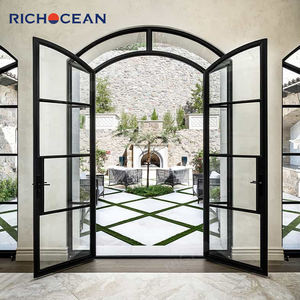 Richocean tùy chỉnh cong Nhôm đóng khung đu cửa kính crittall phong cách lối vào kim loại pháp cửa - Product Image 2