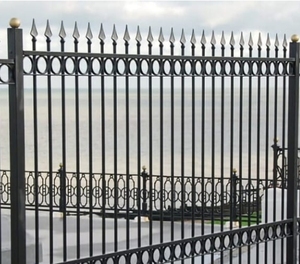 Clôture de cour en acier tubulaire préfabriquée sur mesure de qualité supérieure, galvanisée <span class=keywords><strong>à</strong></span> chaud, finition peinture poudrée, <span class=keywords><strong>piquet</strong></span> en métal noir - Product Image 1