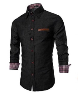 Camicie da <span class=keywords><strong>Uomo</strong></span> Slim Fit a Maniche Lunghe Primavera-Autunno, Design con Bottoni, in Twill di Cotone Traspirante ad Asciugatura Rapida, Fornitura ODM, Confezione Singola - Product Image 6