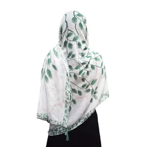 Soft and Comfortable Instant Hijab Malaysia Scarf Custom Design Logo Printed Muslim Hijab For Women