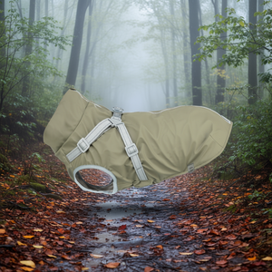 Capa Impermeable para Perro Pontis Rain Harness Cape S Verde Oliva con Correas Reflectantes para Uso en Exteriores - Product Image 3