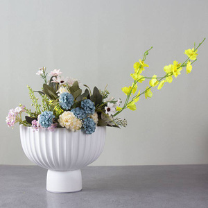 Vase rond en céramique blanc et noir, décoration écologique pour la maison, pour hôtel et mariage, pot à <span class=keywords><strong>fleurs</strong></span> <span class=keywords><strong>moderne</strong></span> minimaliste - Product Image 6