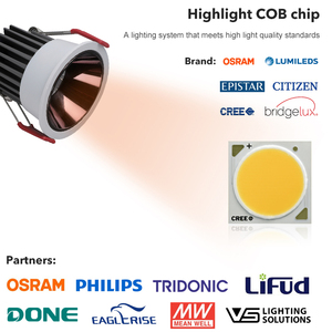 Đèn led âm trần hiện đại chống chói, khuyến mãi nóng, 3W 12W, chất liệu nhôm, tích hợp chip COB, tùy chọn 5W 7W 9W - Product Image 3