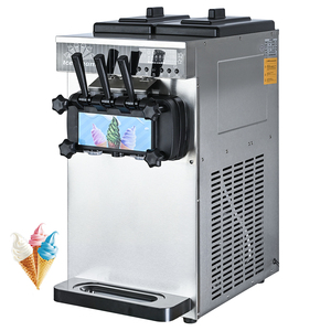 Petite machine à glaces verticale pour usage commercial, yaourt glacé, gelato, comptoir, acier inoxydable - Product Image 1