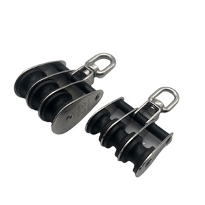 Завод, нержавеющая сталь AISI304/316, тройной блок шкива, 3 колеса, плоский ремень типа для судостроения - Product Image 2