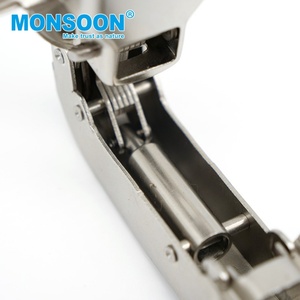 Charnière d'angle de meuble en nickel pour cuisine, 35 mm, ouverture à 90 degrés, réglable, fermeture douce, amortisseur - Product Image 5