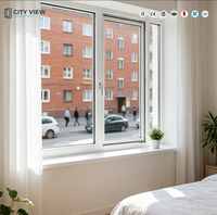 Fenêtres design style EUR en aluminium, nouvelles fenêtres à battants en aluminium de Chine, fenêtres en verre allemandes, fenêtres et portes européennes en aluminium avec caisses en bois