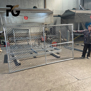 Chuỗi dây hàng rào tạm thời Chuỗi liên kết hàng rào tấm 6ftx12ft tạm thời Chuỗi liên kết hàng rào - Product Image 5