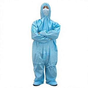 Disposable Waterproof Dust-proof Non-woven Spray-painted Isolation Protective Clothing Complete Set Hooded Work <strong>Clothes</strong> for Pig - Product Image 1