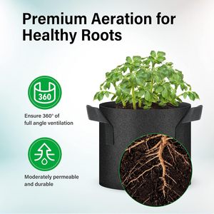 Sacs de culture de légumes en feutre pliables, écologiques, durables, avec logo personnalisé de haute qualité - Product Image 2