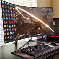 Moniteur de jeu LED incurvé sans cadre, écran 1/2/3K, 165 Hz, 24/27/34 pouces, écran LCD ultra-large personnalisé, vente en gros d'usine
