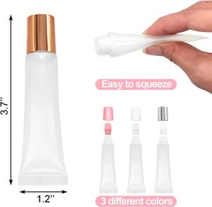 Tubes de rouge à lèvres vides en plastique souple en gros pour gloss et outils de maquillage, avec couleur et taille personnalisables - Product Image 3