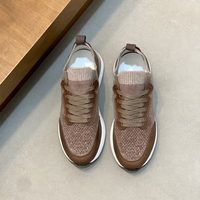 Chaussures décontractées pour hommes en maille respirante à lacets, légères, patchwork, multicolores, style italien, luxe original