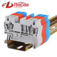 Connecteur de bornier universel à ressort FEEDAA ST 2,5 mm, bornier à vis pour rail DIN, montage sur rail électrique