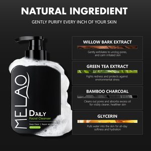 Label privé <span class=keywords><strong>Meilleur</strong></span> nettoyant <span class=keywords><strong>visage</strong></span> <span class=keywords><strong>exfoliant</strong></span> bio pour hommes pour le contrôle de l'huile Thé vert Aloe Vera humidité Anti-acné mousse crème nettoyant pour le <span class=keywords><strong>visage</strong></span> - Product Image 5