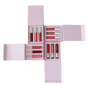 <span class=keywords><strong>Maquillage</strong></span> hydratant naturel cosmétique pour femmes Brillant à lèvres imperméable Marque privée Ensemble de brillant à lèvres végétalien personnalisé - Product Image 1