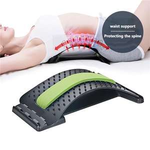 Alat pemijat tulang belakang Lumbar portabel, peralatan kebugaran dalam ruangan penyangga leher tubuh traksi peregangan untuk pinggang - Product Image 1