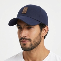 Casquette de baseball vintage en coton à 6 panneaux avec logo en cuir brodé sur mesure, respirante, imperméable, motif à pois, réglable, pour l'extérieur et la protection solaire