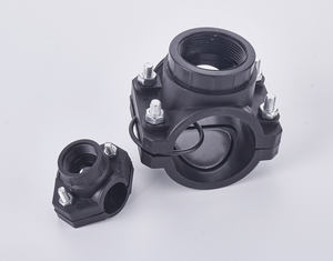 Abrazadera hembra de HDPE PP de alta calidad, accesorios de compresión de tuberías de <span class=keywords><strong>PVC</strong></span> PP, rosca BSP con o sin anillo de refuerzo ISO17885 - Product Image 3
