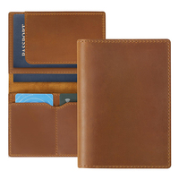 Portefeuille de voyage en cuir fait main avec protection RFID pour cartes de crédit et passeport, fin et élégant