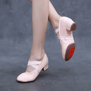 Zapatos de entrenamiento de baile para mujer, zapatos de baile latino para profesores profesionales, zapatos de baile de salón de Jazz cuadrados para exteriores - Product Image 1