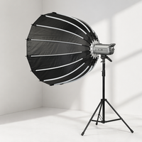 Parabole profonde pliable rapide de 65 cm en tissu et métal pour éclairage LED de studio photo extérieur professionnel avec gels de diffusion