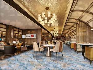 Moquette d'hôtel en nylon tissé imprimé, usage commercial, zones à fort trafic, design moderne, mur à mur, résistante au feu - Product Image 6