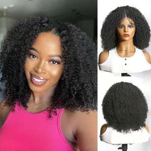 Perruque Bob Courte Bouclée Afro 14 Pouces en Fibre Haute Température pour Femme – Vente en Gros - Product Image 1