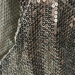 Prezzo all'ingrosso Sexy tessuto di <span class=keywords><strong>pizzo</strong></span> con paillettes di <span class=keywords><strong>lino</strong></span> in velluto marrone cioccolato per abito da cerimonia - Product Image 4