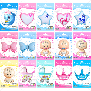 <span class=keywords><strong>Palloncini</strong></span> in Foil di Elio Confezionati Singolarmente per Baby Shower e Rivelazione del Sesso del Bambino - Product Image 4