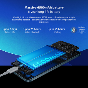 Global Version Xiaomi Redmi Note 15 Pro 4G <b>Mobile</b> Phone NFC Helio G200-Ultra 200MP 6500mAh <b>Battery</b> 45W Turbo Charge 6.77" AMOLED - Product Image 5