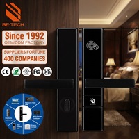 Serrure de porte d'hôtel intelligente en acier inoxydable, certifiée CE, avec logiciel gratuit et déverrouillage par carte RFID, prix usine