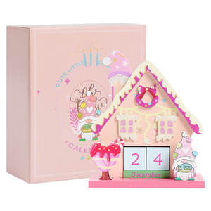 Calendario de Adviento de Madera Ecológico para Navidad, Adornos y Accesorios para Mesa de Noche, Color Madera Natural - Product Image 1