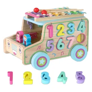 2023 Neues multifunktion ales Auto mit klopfen dem Klavier Digitales Lernen Matching Game Eight Tone Toy