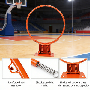 Aro de Baloncesto Profesional de Alta Calidad para Exteriores, con 2 Resortes y Sistema de Desenganche, para Adultos y Niños, Equipo Deportivo para Exteriores - Product Image 5