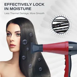 Pabrik kustom LOGO 2400 W AC Motor pasang dinding Salon listrik ion pengering rambut Super pukulan pengering profesional salon pengering rambut