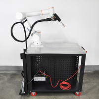 Robot máquina de soldadura láser programación de arrastre brazo robótico Cobot de 6 ejes con soldador láser de fibra refrigerado por aire