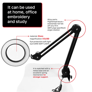 Support pliant Led <span class=keywords><strong>Loupe</strong></span> Grossissante <span class=keywords><strong>Loupe</strong></span> Lampe <span class=keywords><strong>Loupe</strong></span> de Bureau <span class=keywords><strong>Avec</strong></span> Objectif Professionnel Pour Salon - Product Image 1