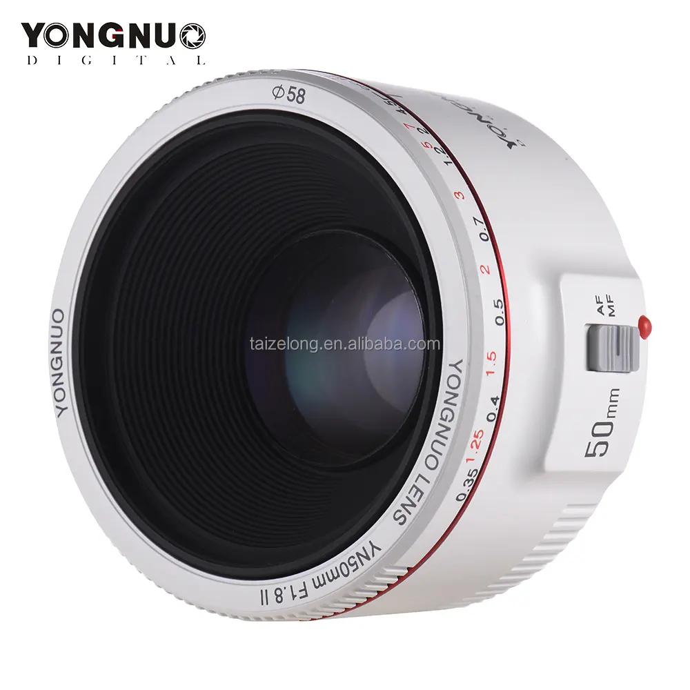 Selling YONGNUO YN 50 mm F1.8 II For Canon lenses Large Aperture Auto Focus Lens best Lenses YN 50MM 0.35m 1.15ft Super Effect