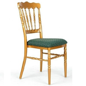 Chaise Napoleon Chateau en Aluminium Doré QL800G avec Coussin Fixe Portable Durable pour Salon Appartement Hôpital Villa - Product Image 4