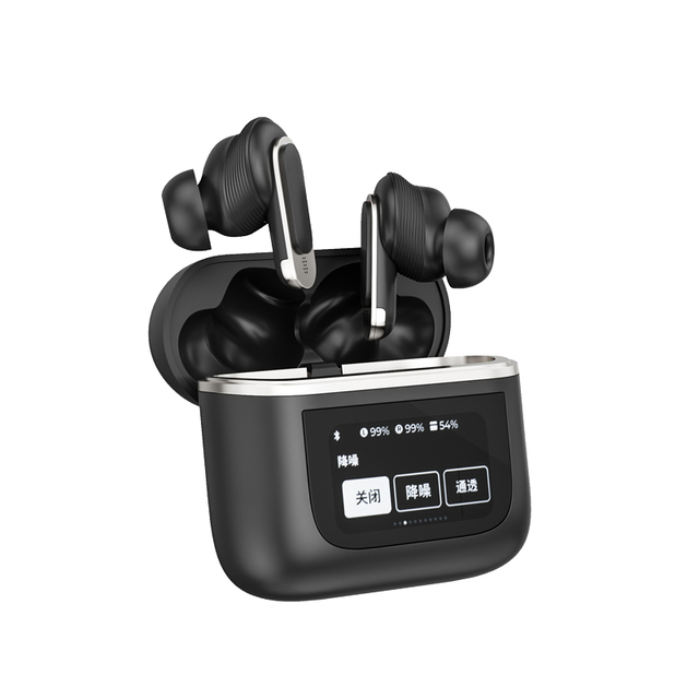 Top Selling V8 Pro ANC Wireless Earbuds Waterproof TWS Headphones 4 Mics LCD Touchscreen Immersive Bass Audio In-Ear Form Factor